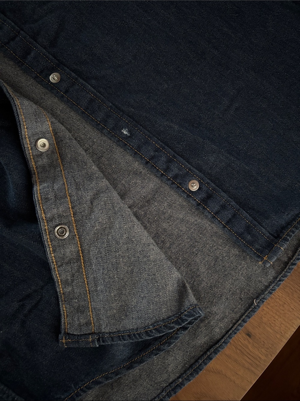 LEVI’S PEARL SNAP LONG SLEEVE DENIM SHIRT - Picture 11 of 11